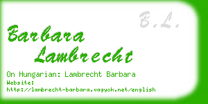 barbara lambrecht business card